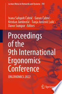 Proceedings of the 9th International Ergonomics Conference [E-Book] : ERGONOMICS 2022 /