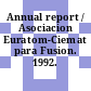 Annual report / Asociacion Euratom-Ciemat para Fusion. 1992.
