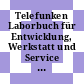 Telefunken Laborbuch für Entwicklung, Werkstatt und Service Vol 0002.