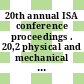 20th annual ISA conference proceedings . 20,2 physical and mechanical measurement instrumentation
