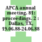 APCA annual meeting. 81: proceedings. 2 : Dallas, TX, 19.06.88-24.06.88