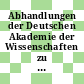 Abhandlungen der Deutschen Akademie der Wissenschaften zu Berlin Klasse für Medizin. 1962,3