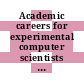 Academic careers for experimental computer scientists and engineers / [E-Book]