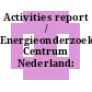 Activities report / Energieonderzoek Centrum Nederland: 1992.