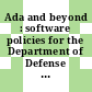 Ada and beyond : software policies for the Department of Defense [E-Book] /