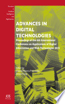 Advances in digital technologies : proceedings of the 6th international conference on applications of digital information and web technologies 2015 [E-Book] /