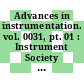 Advances in instrumentation. vol. 0031, pt. 01 : Instrument Society of America annual conference 0031: proceedings : Houston, TX, 11.10.76-14.10.76