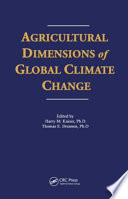 Agricultural dimensions of global climate change /