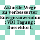 Aktuelle Wege zu verbesserter Energieanwendung : VDI Tagung : Düsseldorf, 1975