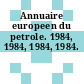 Annuaire europeen du petrole. 1984, 1984, 1984, 1984.