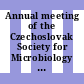 Annual meeting of the Czechoslovak Society for Microbiology 0015: abstracts of communications : Gottwaldov, 07.10.80-09.10.80.