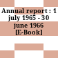 Annual report : 1 july 1965 - 30 june 1966 [E-Book]