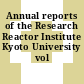 Annual reports of the Research Reactor Institute Kyoto University vol 0014.