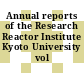 Annual reports of the Research Reactor Institute Kyoto University vol 0025.