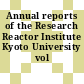 Annual reports of the Research Reactor Institute Kyoto University vol 0027.