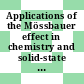 Applications of the Mössbauer effect in chemistry and solid-state physics : report of a Panel on Applications of the Mössbauer Effect in Chemistry and Solid-State Physics held in Vienna, 26. - 30. April 1965