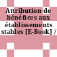 Attribution de bénéfices aux établissements stables [E-Book] /