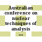 Australian conference on nuclear techniques of analysis 0004: proceedings : Lucas-Heights, 06.11.85-08.11.85.