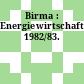 Birma : Energiewirtschaft. 1982/83.