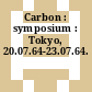 Carbon : symposium : Tokyo, 20.07.64-23.07.64.