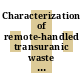 Characterization of remote-handled transuranic waste for the waste isolation pilot plant : final report [E-Book] /