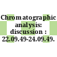 Chromatographic analysis: discussion : 22.09.49-24.09.49.
