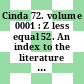 Cinda 72. volume 0001 : Z less equal 52. An index to the literature on microscopic neutron data.