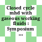 Closed cycle mhd with gaseous working fluids : Symposium on electricity from MHD: proceedings. vol 0002 : Warszawa, 24.07.68-30.07.68