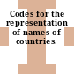 Codes for the representation of names of countries.