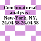 Combinatorial analysis : New-York, NY, 24.04.58-26.04.58
