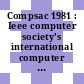 Compsac 1981 : Ieee computer society's international computer software and applications conference : 0005: proceedings. E : Chicago, IL, 16.11.1981-20.11.1981.