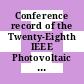 Conference record of the Twenty-Eighth IEEE Photovoltaic Specialists Conference - 2000 : Anchorage Hilton Hotel, Anchorage, AK, 15-22 September 2000.