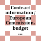 Contract information / European Commission. budget 1997 /