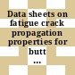 Data sheets on fatigue crack propagation properties for butt welded joints of sb42 carbon steel plate for boilers and other pressure vessels : Effect of stress ratio.