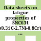 Data sheets on fatigue properties of SNC631 (0.31C-2.7Ni-0.8Cr) steel for machine structural use.
