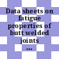 Data sheets on fatigue properties of butt welded joints of sm58q rolled steel for welded structure : Effect of specimen size.