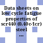 Data sheets on low cycle fatigue properties of scr440 (0.40c-1cr) steel for machine structural use.