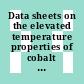 Data sheets on the elevated temperature properties of cobalt base-25CR-10NI-7.5W B alloy castings for gas turbine parts, nozzle vanes.