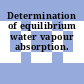 Determination of equilibrium water vapour absorption.