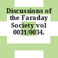 Discussions of the Faraday Society vol 0031/0034.