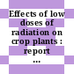 Effects of low doses of radiation on crop plants : report of a panel /