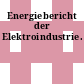 Energiebericht der Elektroindustrie.