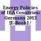 Energy Policies of IEA Countries: Germany 2013 [E-Book] /