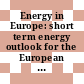 Energy in Europe: short term energy outlook for the European Community: supplement.