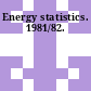 Energy statistics. 1981/82.