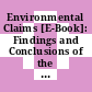 Environmental Claims [E-Book]: Findings and Conclusions of the OECD Committee on Consumer Policy /
