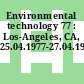 Environmental technology 77 : Los-Angeles, CA, 25.04.1977-27.04.1977.