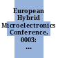 European Hybrid Microelectronics Conference. 0003: proceedings : Avignon, 20.05.81-22.05.81.