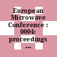 European Microwave Conference : 0004: proceedings : Montreux, 10.09.74-13.09.74.