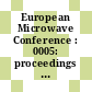European Microwave Conference : 0005: proceedings : Hamburg, 01.09.1975-04.09.1975.